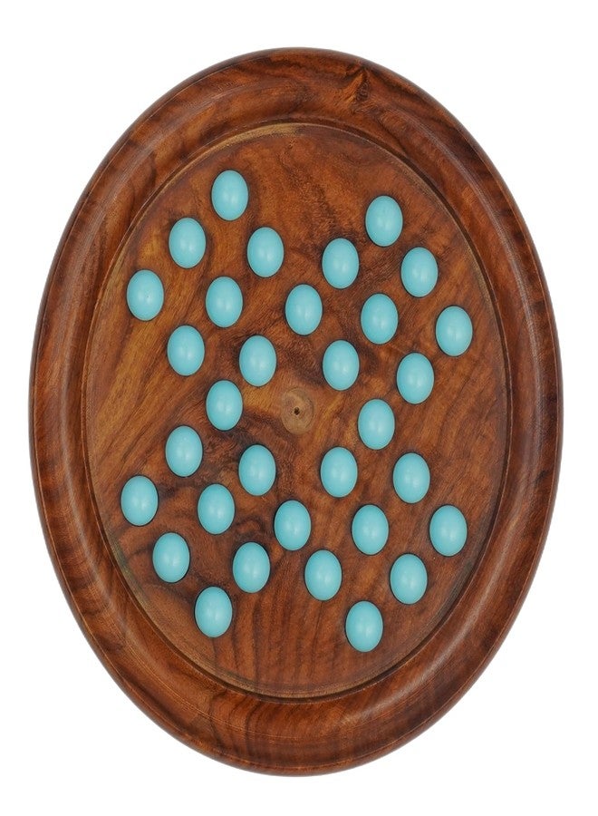 Toolart Wooden Solitaire Board Game in with Acrylic Beads 16mm Brain-vita Unique Game 9" - Best Gift for Kids, Teens & Adults Made in India (Solitaire_C) - Image 2